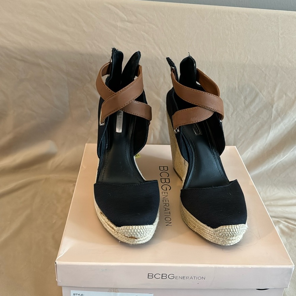 BCBG Wedge Espadrille Sandals